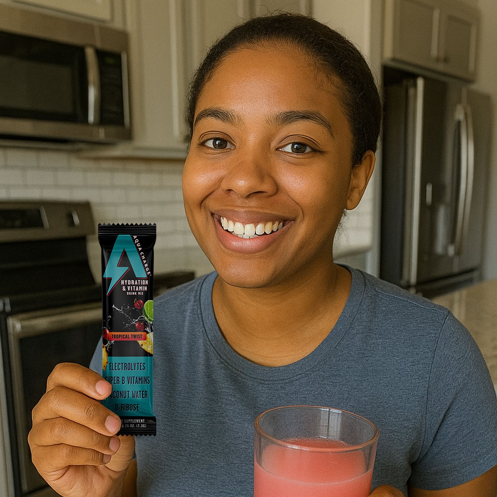 Aqua Charge - Hydration & Vitamin Drink Mix - 16 stick packs