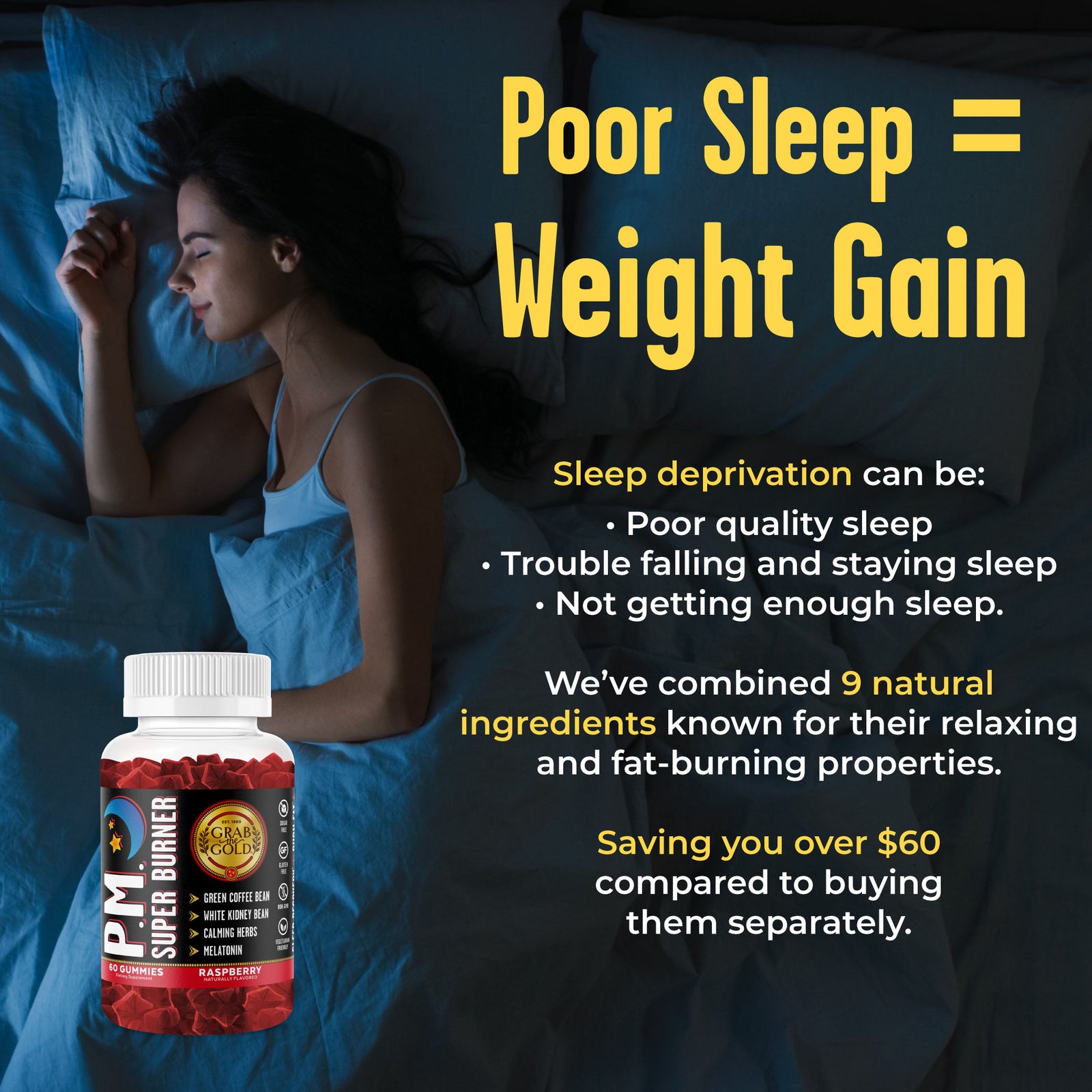 P.M. Super Burner Gummies with Melatonin